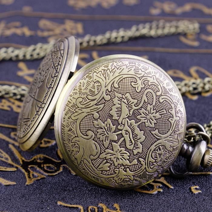 Montre De Poche Doctor Who Avec Bo tier En Bronze Cadran Blanc Et