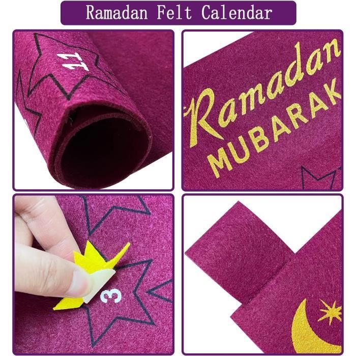 Calendrier de L'Avent Du Ramadan Calendrier Du Compte à Rebours En Bois Pookso1 - Maison