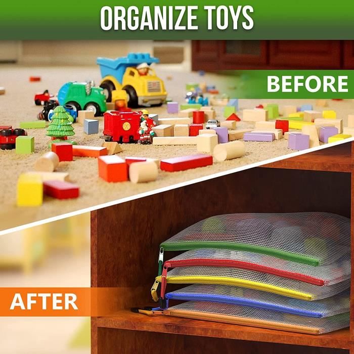 Roydoa Sac à Documents Avec Fermeture Éclair Format A3 Pour Ranger Les Documents De L'école Et Du Bureau Étanche 43 X 30.5cm Bleu