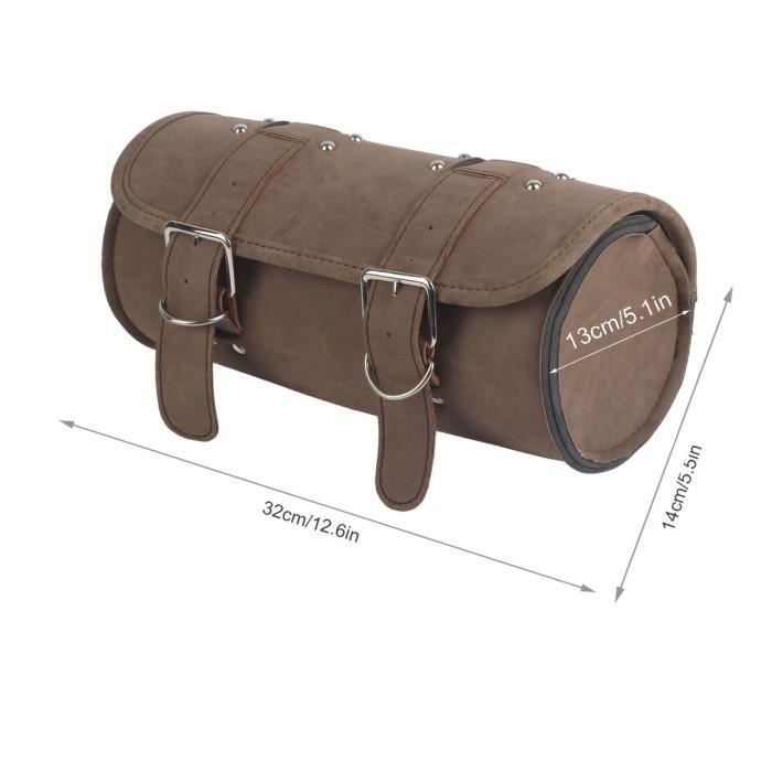 DEX Sacoche rigide Sac de Selle de Moto Universel Sac de Rangement d'Outils  en PU Marron Style Vintage avec Sangle 7429604574787 - Cdiscount Auto