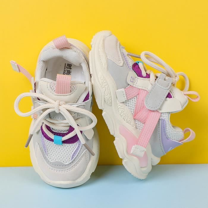 Chaussures de dehors en Cuir pour B b Fille et Gar on Baskets