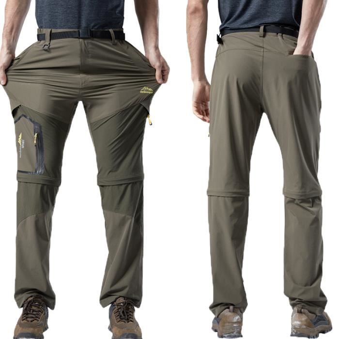 Pantalon cargo convertible World Wide Sportsman vert olive homme 32x31