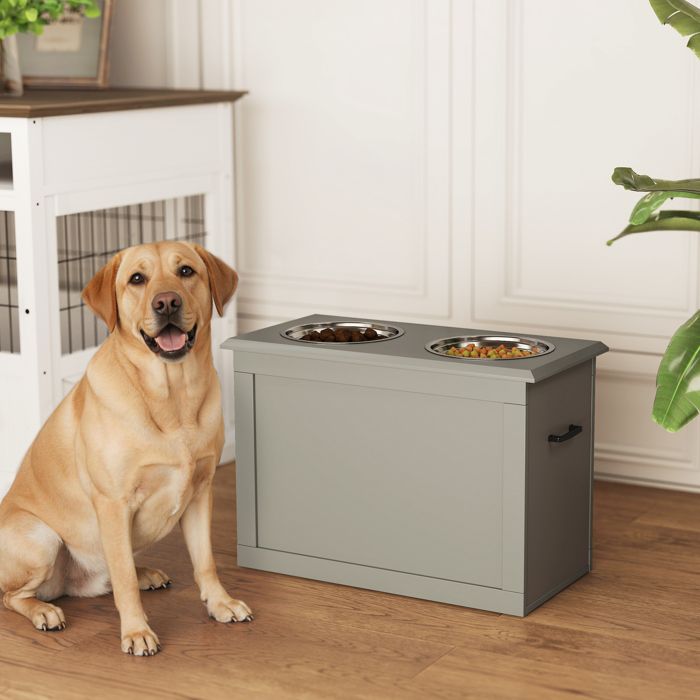 Pawhut – Gamelle double pour chien surélevée réglable 11-33 cm – 2 gamelles en acier inox – Dimensions 40,5L x 22l x 39H cm – Métal noir Pawhut – Gamelle double pour chien surélevée réglable 11-33 cm – 2 gamelles en acier inox – Dimensions 40,5L x 22l x 39H cm – Métal noir