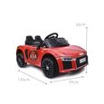 Voiture électrique pour enfant Audi R8 Spyder Rouge - Licence Audi - Batterie 12v et télécommande-3