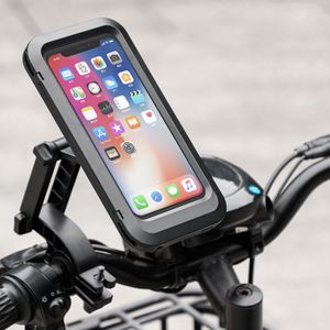 Support Téléphone Vélo Étanche - Sacoche Guidon Rotation 360° - Housse Pluie Incluse - Pour Smartphone <7"
