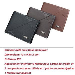 Petit Portefeuille Porte-monnaie En Cuir Véritable 10x14 Cm - Avec Porte-clés, Zip - Pour Femme, Enfant, Cadeau