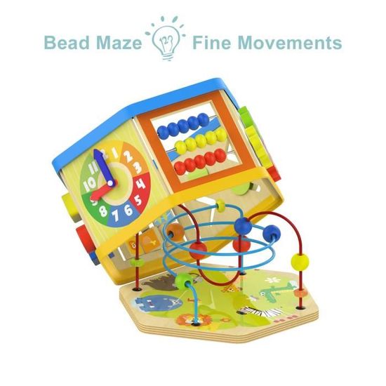 Cadeau D Anniversaire Pour Garcons Et Fille 2 Ans Top Bright Jouet Cube Dactivite En Bois Pour Enfant 1 An Jeu Perles De Labyrinthe Pour Bebe Puzzles Casse Tetes Cadeau D Anniversaire Pour Garcons Et Fille 2 Ans Top Bright Jouet Cube Dactivite En Bois Pour Enfant 1 An Jeu Perles De Labyrinthe Pour Bebe Puzzles Casse Tetes