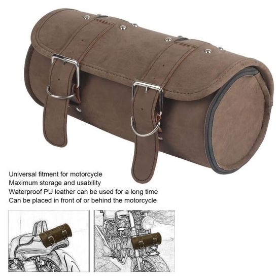 DEX Sacoche rigide Sac de Selle de Moto Universel Sac de Rangement