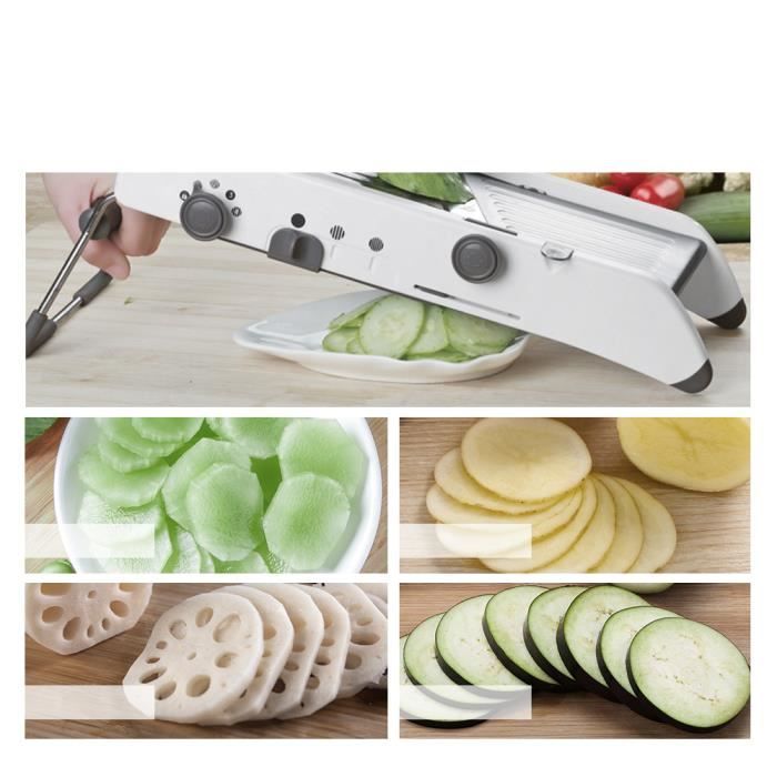 Mandoline de Cuisine Multifonctions Professionnel Légumes Pliable en Acier  Inoxydable et ABS - Cdiscount Maison