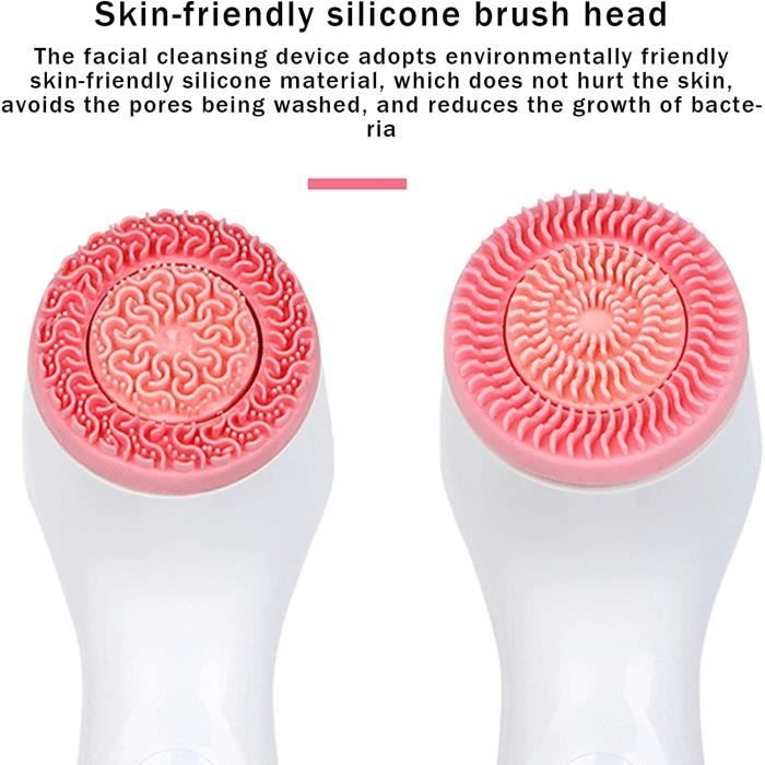 Brosse Nettoyante Visage électrique Rechargeable - 3 Vitesses - Exfoliation Douce - Peau Nette