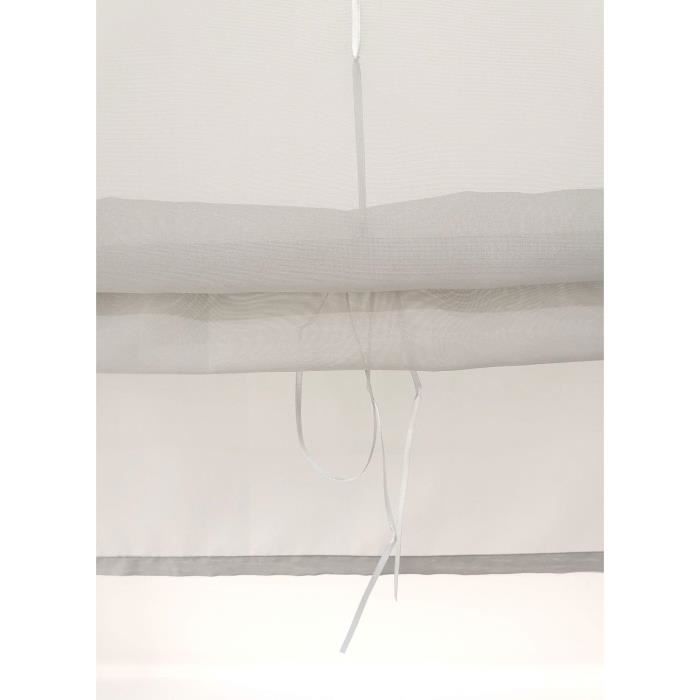 Sol Royal Store Romain Gris RA3 Rideaux 60x130 Cm Sans Trou Store Romain Avec Supports A Pinces