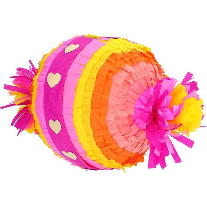 Grande piñata d'anniire pour enfants, garçons et filles – Bonbon rose –  Avec bâton – 100 % faite à la main en pâte à papier – Ci9 - Cdiscount Jeux  - Jouets