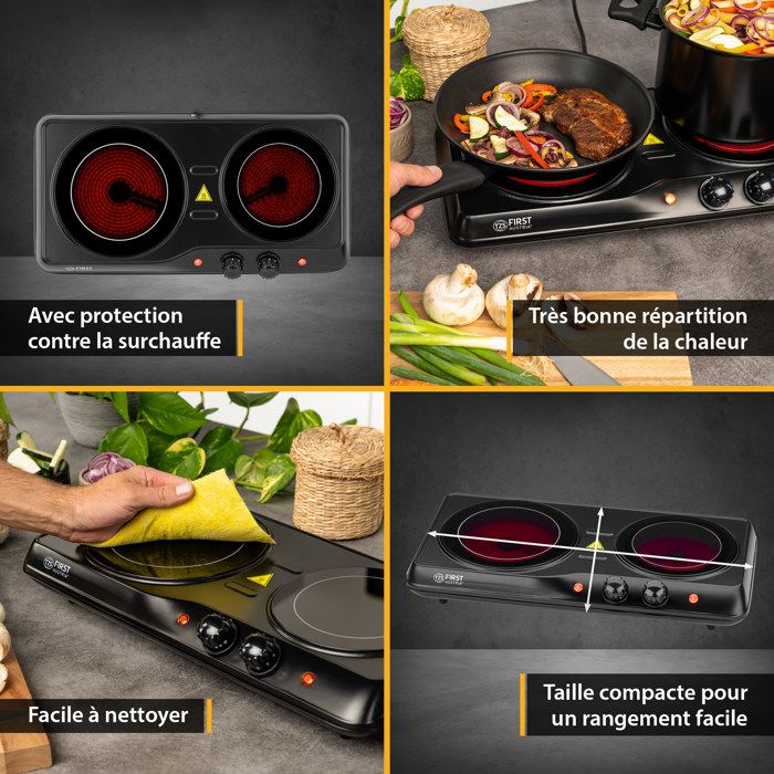 Plaque de cuisson infrarouge - SENCOR - SCP 1763BK - 1200 W - 1 foyer
