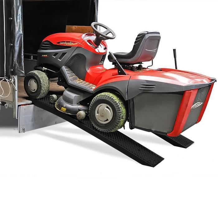 Aufun 2 rampe de 400 kg en acier galvanisé, rampe de chargement antidérapante pour remorques moto ATV quad, tracteurs longueur 160 cm (argent