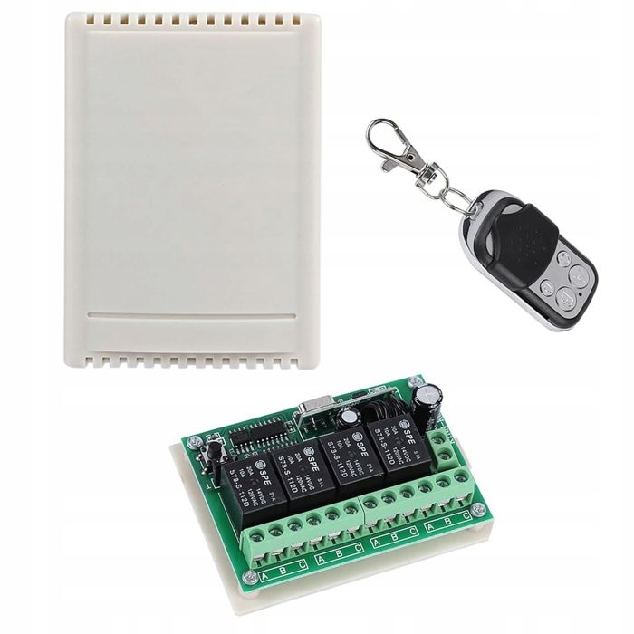 Rf Module Relais Module relais RF - 4 canaux 433 MHz - Portée 100 m - 12V DC ...