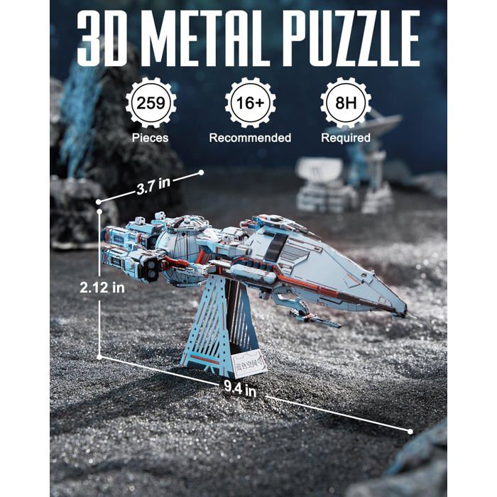 Piececool – puzzle 3D en métal, Kits de construction du palais de la lune pour adultes, jouets de bricolage, Kits de modèles, cadeaux d'anniversaire Piececool – puzzle 3D en métal, Kits de construction du palais de la lune pour adultes, jouets de bricolage, Kits de modèles, cadeaux d'anniversaire