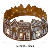 Collier De Sapin De Noël LED Maison En Pain D'épices - 66-72 Cm, Motif Flocon, PVC, Piles AA