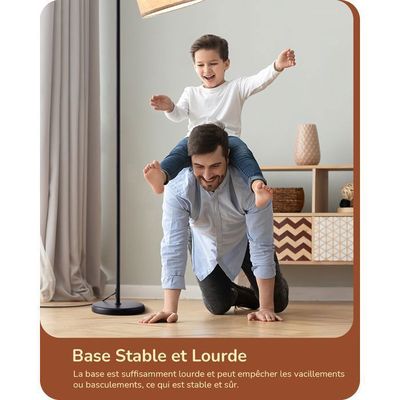 Lampadaire Télécommande Doré Lampadaire Arc EDISHINE - Abat-jour Double, Dimmable 2700K-6000K Lampadaire Gradation Télécommande