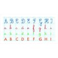 Jouets éducatifs - Tableaux souples effaçables à sec - L 40 x l 80 cm - Frise alphabet 40 cm-0