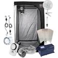 Kit Box Culture Indoor 120x120cm avec Lampe HPS 600W Classe 2 + Ventilation - Starter Pack Chambre de Culture  "Prêt-à-Brancher"-0