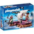 Jeu de construction Playmobil - Radeau avec pirates des ténèbres 6682 - 3 pièces en plastique-0
