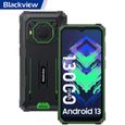 Blackview BV6200 Téléphone Portable Incassable 13000mAh Android 13 6,56" 8Go+64Go 8MP+13MP Face ID,3 Emplacements pour cartes -Vert-0