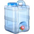 15L Réservoir d'eau, Bidon d'eau Alimentaire Portable, Distributeur de Boissons Extérieure, avec Robinet et Poignée, Godet d'eau-0