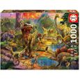 Puzzle Terre de Dinosaures - Educa - 1000 pièces - Animaux - Adulte-0