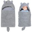 XJYDNCG Nid d'ange - Couvertures à emmailloter - Sac de couchage confortable pour bébé - Convient pour les 0 à 6 mois - GRIS-0