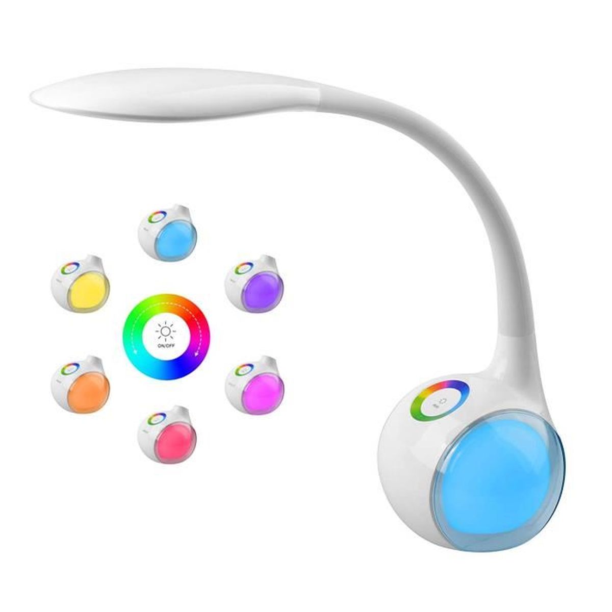 Lampe De Bureau Led Champ Tactile Pour La Lumiere De Couleur Et 3 Niveaux De Luminosite Confortable Pour Les Yeux Achat Vente Lampe De Bureau Led Champ Soldes Sur