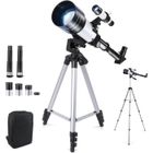 BRAND Télescope Astronomique Portable 70-300 mm Adapté aux Enfants et aux Adultes débutants 3 Oculaires 2 Lentilles de Barlow Viseur [205]