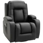 HOMCOM - fauteuil de massage électrique - simili cuir - 85x94x104cm - Noir