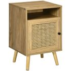 HOMCOM - Table de chevet - Panneaux de particules - 39x35x60cm - Bois naturel