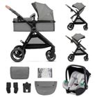 Poussette KinderKraft ESME 3 en 1 Travel System Gris Moonlight