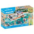 PLAYMOBIL 71623 Bateau de surveillance des récifs coralliens, 67 pièces, Dès 4 ans