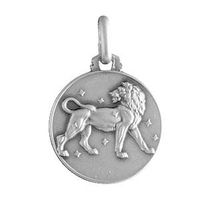 Médaille Argent zodiaque lion