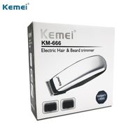 Argent avec boîte Kemei – Mini tondeuse électrique portable à barbe et à cheveux pour homme,machine pour le r