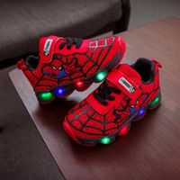 Baskets lumineuses Spiderman pour enfants - ECELEN - Semelle lumineuse à LED