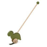 Jouet à pousser en bois - FSC Mr Dino - Vert - Trixie