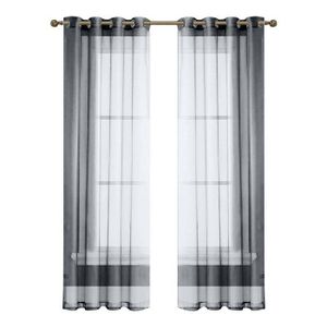 Rideau Transparent 3x2.1m Rideau Extérieur Imperméable Jianyana - Toile PVC 650g/m² Transparent - 3x2.1m Gris - Pour Pergola, Terrasse Toile Transparente 650g/m²