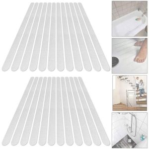 Lot de 20 grands autocollants antidérapants pour baignoire, douche et