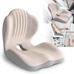 Coussin De Siège Orthopédique Ergonomique En Gel De Silice Et Mousse Mémoire - Dimensions 43x33 Cm - Fabriqué En France