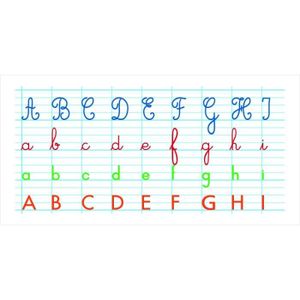 JEU D'APPRENTISSAGE Jouets éducatifs - Tableaux souples effaçables à sec - L 40 x l 80 cm - Frise alphabet 40 cm