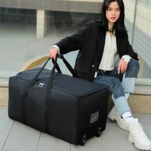 SAC DE VOYAGE Unisexe Universal Wheel Sac de voyage Grande capacité Duffle Durable Oxford Simple Multifonction Sac à main Bagage Valise