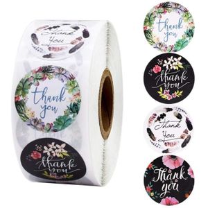 2 Rouleaux 1000 Pièces Autocollants d/'Étiquette de Remerciement 1 Pouce Rond Stickers Thank You Business Autocollants Thank You For Your Purchase Handmade With Love Autocollants pour Carte