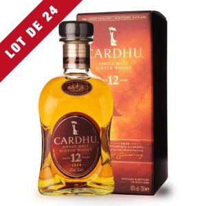 WHISKY BOURBON SCOTCH 24x Cardhu 12 ans Whisky Single Malts - Etui - 24x