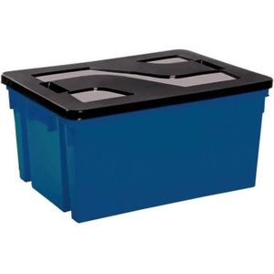 Boite rangement SmartStore Lot de 3 boites rangement plastique 32 l, bac plastique  avec couvercle, verrouillables, empilables et emboîtables, sans BPA, 50 x  39 x 26 cm : : Cuisine et Maison