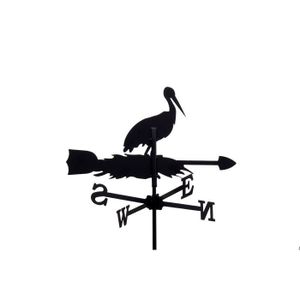 GIROUETTE - CADRAN Girouette cigogne sur son nid en fer forgé petit modèle