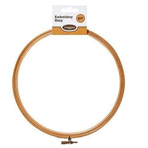Lot De 6 Cercles à Broder 10 Cm - Anneau Métal Imitation Bois - Pour Broderie, Couture, Déco