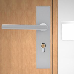 POIGNÉE DE PORTE Levier de porte en aluminium de l'espace, serrure durable de porte d'entrée de sécurité intérieure pour le bureau, la chambre à